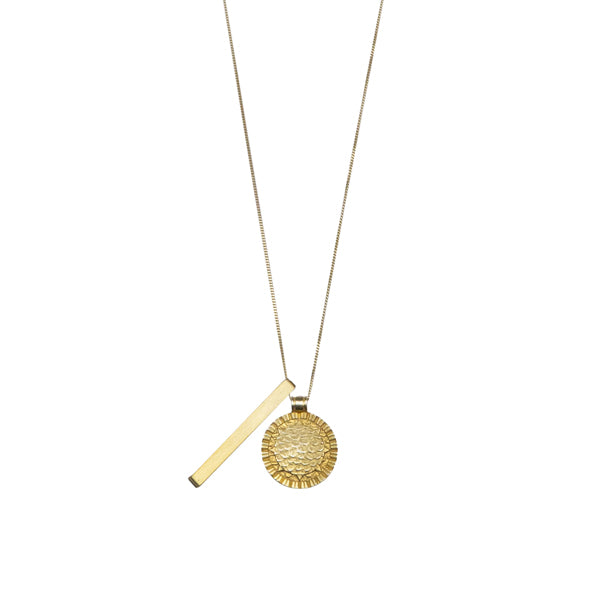 Gold Circle Stick Necklace